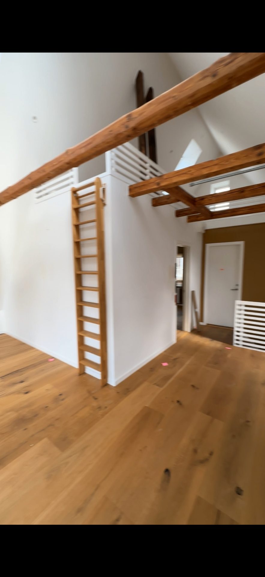Hems med bjælker og skibstige